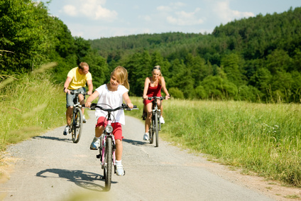 Fahrradfahren mit der Familie